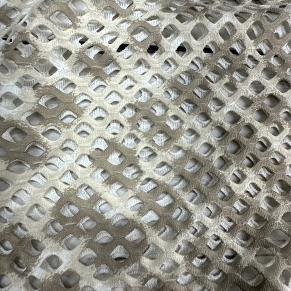 Multiples Womens Open Front Mesh Kimono Cardigan Beige White Pattern Size XL - Picture 2 of 7